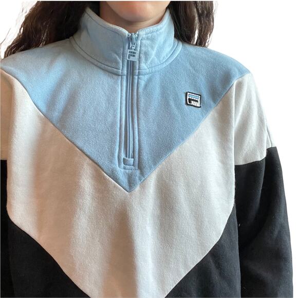 Fila Quarter Zip Color Block Sweatshirt - Picture 2 of 4